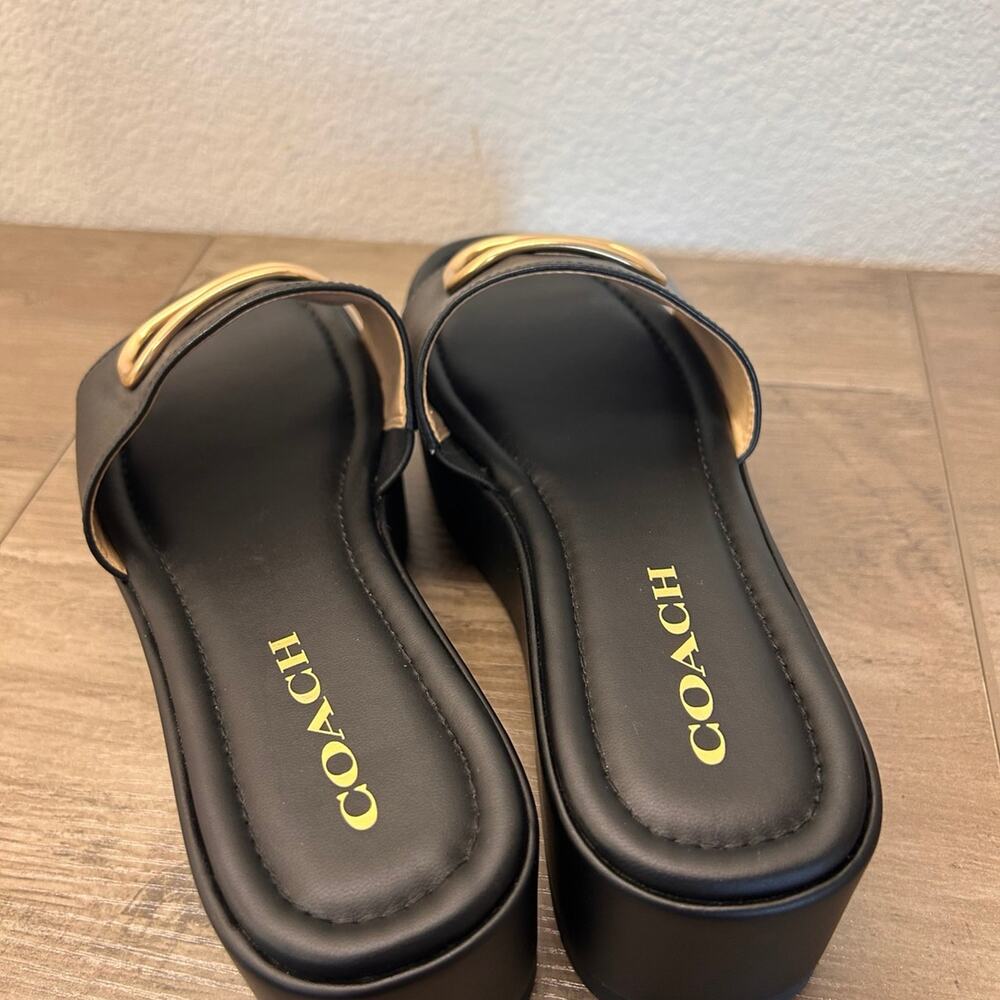 Coach Eloise Sandals CI063 Leather Size 7 - Picture 4 of 8